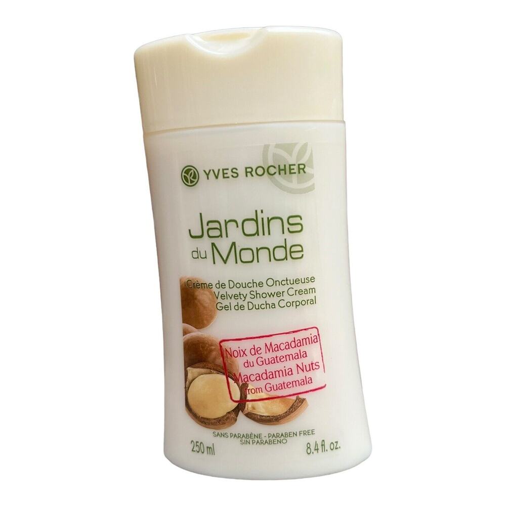 Yves Rocher Jardins du Monde Macadamia Nuts Velvety Shower Cream 8.4 fl oz NOS